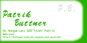 patrik buttner business card